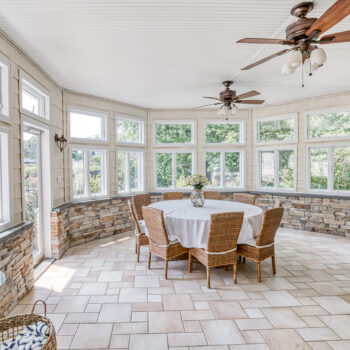 sun room with outdoor dining